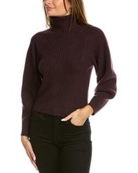 Vince - Open Back Turtleneck Cashmere Sweater - Lyst