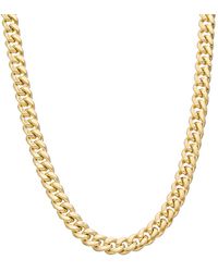 Italian Gold - 14k Semi-solid Miami Cuban Link Necklace - Lyst