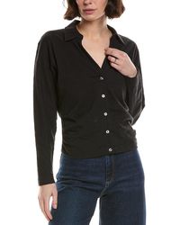 Lilla P - Side Pleat Button Down Shirt - Lyst