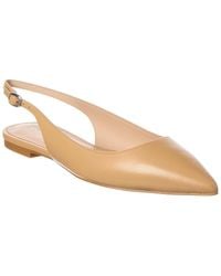 Stuart Weitzman - Mara Leather Slingback Flat - Lyst