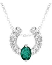 Diana M. Jewels Fine Jewelry 14k 0.15 Ct. Tw. Diamond Necklace - Multicolor