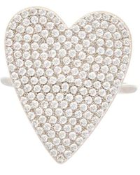 Juvell - 18k Plated Cz Heart Ring - Lyst