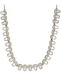 Swarovski Crystal Rose Gold Plated Necklace - Metallic