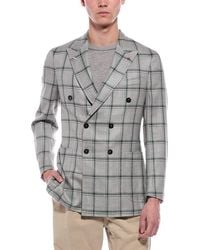 Isaia - Domenico Double-Breasted Wool, Silk & Linen-Blend Sport Jacket - Lyst