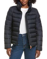 Save The Duck - Eleonora Short Basic Funnel Neck Jacket - Lyst