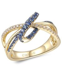 Le Vian - Le Vian 14k 0.57 Ct. Tw. Diamond & Sapphire Half-eternity Ring - Lyst