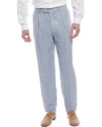 Brunello Cucinelli - Leisure Fit Linen, Wool & Silk-blend Pant - Lyst