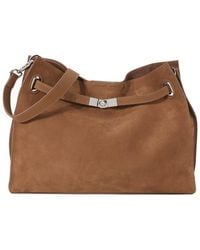 Tiffany & Fred Paris - Premium Suede & Leather Convertible Shoulder Bag - Lyst