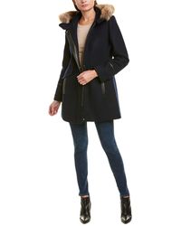 Trina Turk Trina By Railey Wool-blend Coat - Blue