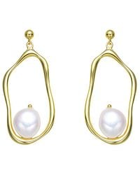 Rachel Glauber - 18k Over Silver 11mm Freshwater Pearl Earrings - Lyst