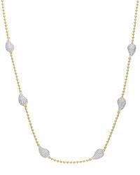 Rachel Glauber - 14K Plated Cz Station Necklace - Lyst