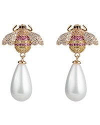 Eye Candy LA - Bee Angelina Cz Crystal Drop Earring - Lyst
