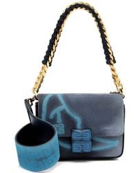 Givenchy - Blue Canvas X Chito Graffiti Effect 4g Small Shoulder Bag (authentic Pre-loved) - Lyst