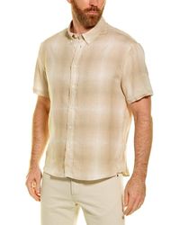 Billy Reid Murphy Slim Fit Linen Woven Shirt - Brown