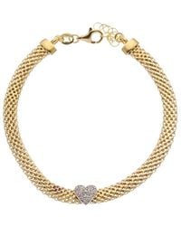 Meshmerise - 18k Over Silver 0.10 Ct. Tw. Diamond Bangle - Lyst