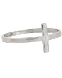 Italian Gold - 10K Cross Ring - Lyst