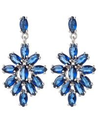 Eye Candy LA - The Luxe Collection Rhodium Plated Cz Drop Earrings - Lyst