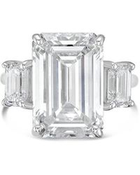 Diana M. Jewels - Diana M. Platinum 11.00 Ct. Tw. Lab-Grown Diamond Three-Stone Ring - Lyst