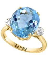 Effy Fine Jewelry - 14K 10.34 Ct. Tw. Diamond & Sky Topaz Ring - Lyst