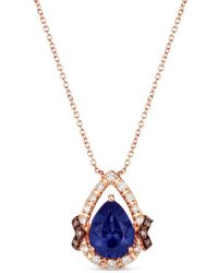 Le Vian - 14k Strawberry Gold® 1.67 Ct. Tw. Diamond & Tanzanite Pendant Necklace - Lyst