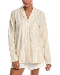 Hanro - Loungy Nights Shawl Collar Cotton Shirt - Lyst