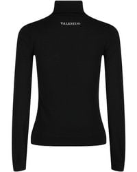 Valentino - Fine-Knit Cashmere Blend Turtleneck Sweater - Lyst