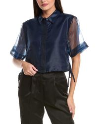 Jonathan Simkhai - Ryett Crop Shirt - Lyst