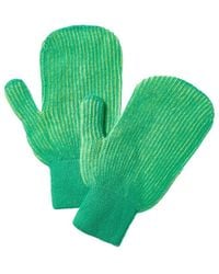 Brodie Cashmere - Bold Plaited Cashmere Mittens - Lyst