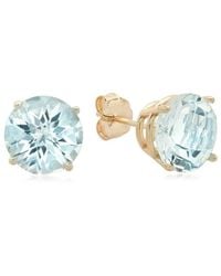 MaxColor - 10k 3.60 Ct. Tw. Aquamarine Studs - Lyst