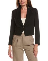 Brunello Cucinelli - Linen-Blend Crop Jacket - Lyst