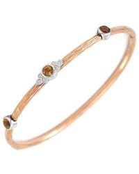 Gemstones - 0.71 Ct. Tw. Diamond & Citrine Bangle Bracelet - Lyst