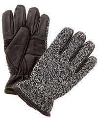 Surell - Black Leather Gloves - Lyst