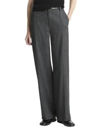 Vince - Jasper High Waisted Pintuck Linen & Wool-Blend Wide Leg Pant - Lyst