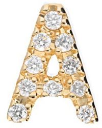 Nephora - 14k 0.04 Ct. Tw. Diamond Single Initial Earring (a-z) - Lyst