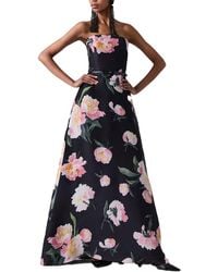 Carolina Herrera - Strapless Silk A-Line Gown - Lyst