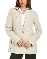 Helmut Lang - Logo Tape Wool-Blend Blazer - Lyst