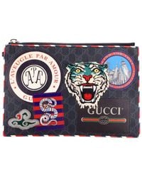 Gucci - Gg Coated Canvas Night Courrier Pouch With Applique (Authentic Pre-Loved) - Lyst
