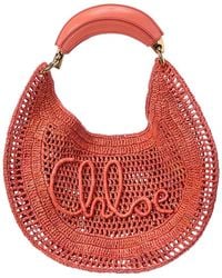 Chloé - Summer Banana Raffia & Leather Hobo Bag - Lyst