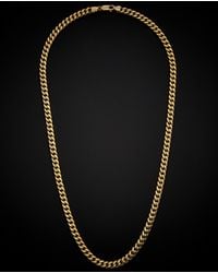 Italian Gold - 14k Semi-solid Miami Cuban Link Necklace - Lyst