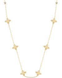 Gabi Rielle - Shining Moment 14k Over Silver Cz Enchanting Clover Necklace - Lyst