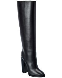 Saint Laurent Dua 110 Leather Knee-high Boot - Black