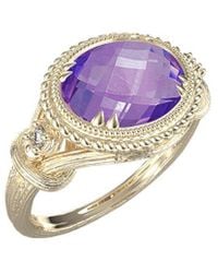 Reiss - 14K 2.75 Ct. Tw. Diamond & Amethyst Ring - Lyst