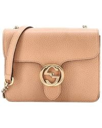 Gucci - Leather Interlocking Shoulder Bag Small (Authentic Pre-Loved) - Lyst