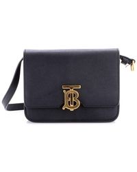 Burberry - Leather Tb Flap Bag Mini (Authentic Pre-Loved) - Lyst