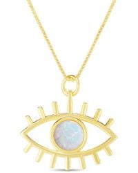 Sphera Milano - 14k Over Silver Opal Pendant Necklace - Lyst