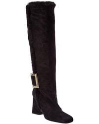 Roger Vivier - Suede Knee-High Boot - Lyst