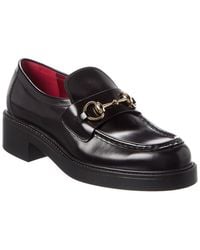 Gucci - Horsebit Leather Platform Loafer - Lyst