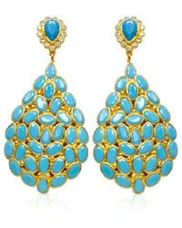 Liv Oliver - 18K Plated 15.20 Ct. Tw. Cz Earrings - Lyst