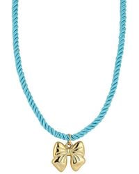 Sphera Milano - Plated Bow Pendant Collar Necklace - Lyst