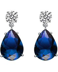 Genevive Jewelry Silver Earrings - Blue